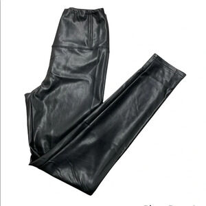 Priv black faux/vegan leather pants leggings skinny medium